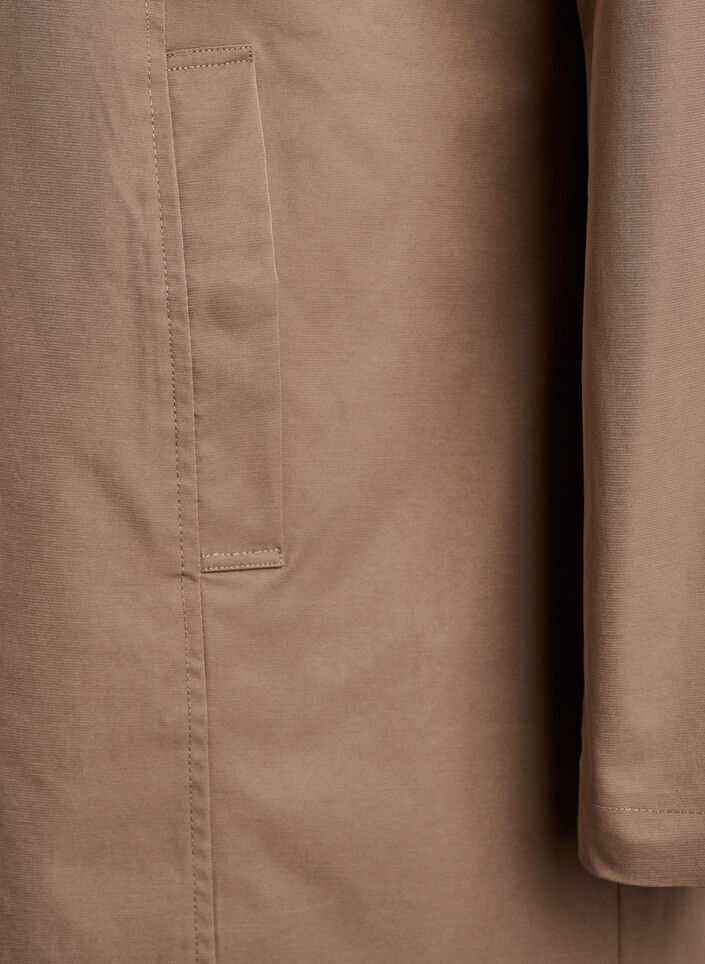 Transitional jacket with pockets and a high collar, Brown, Packshot