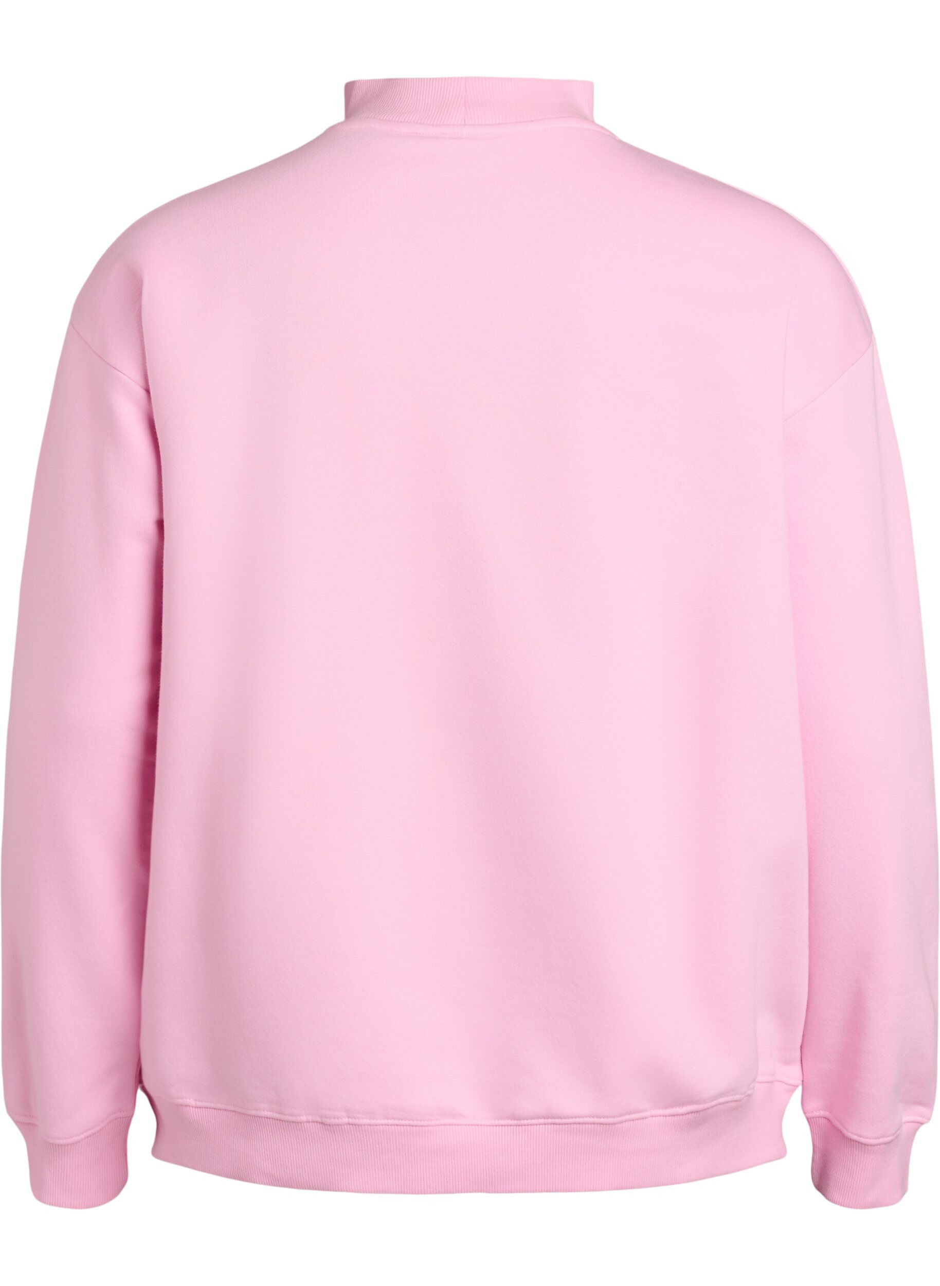 Zizzifashion Sweatshirt with high neck and long sleeves, Pink, Packshot image number 1