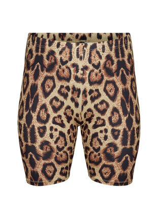 Leopard print cycling shorts, Leopard AOP, Packshot image number 0