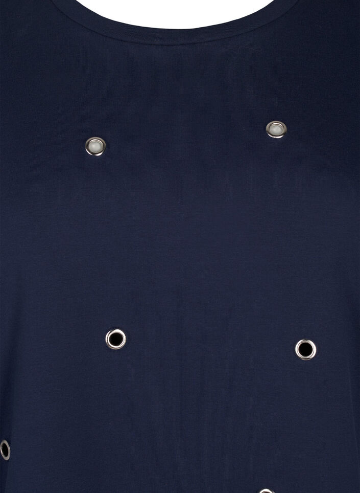 Sweatshirt with eyelets, Blue, Packshot image number 2