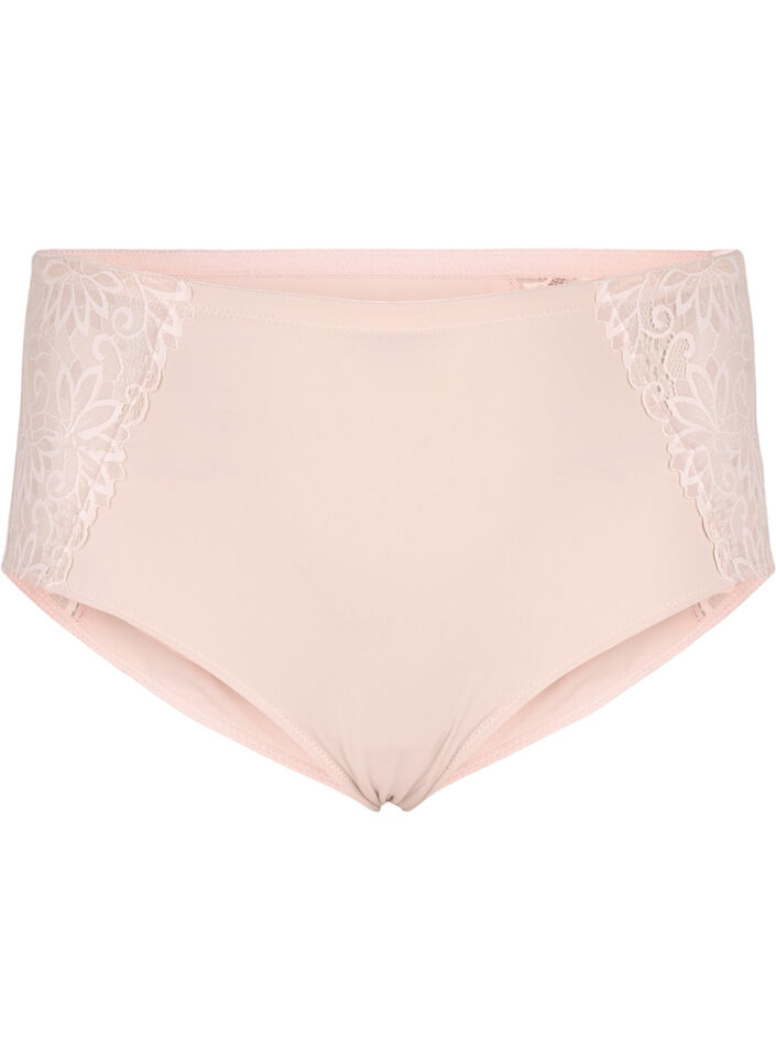 Hipster briefs with regular waist and lace, Pink Tint, Packshot image number 0