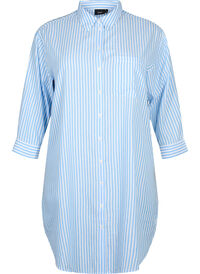 Long striped shirt with 3/4 sleeves