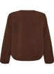 Teddy jacket with a round neck and buttons, Brown, Packshot image number 1