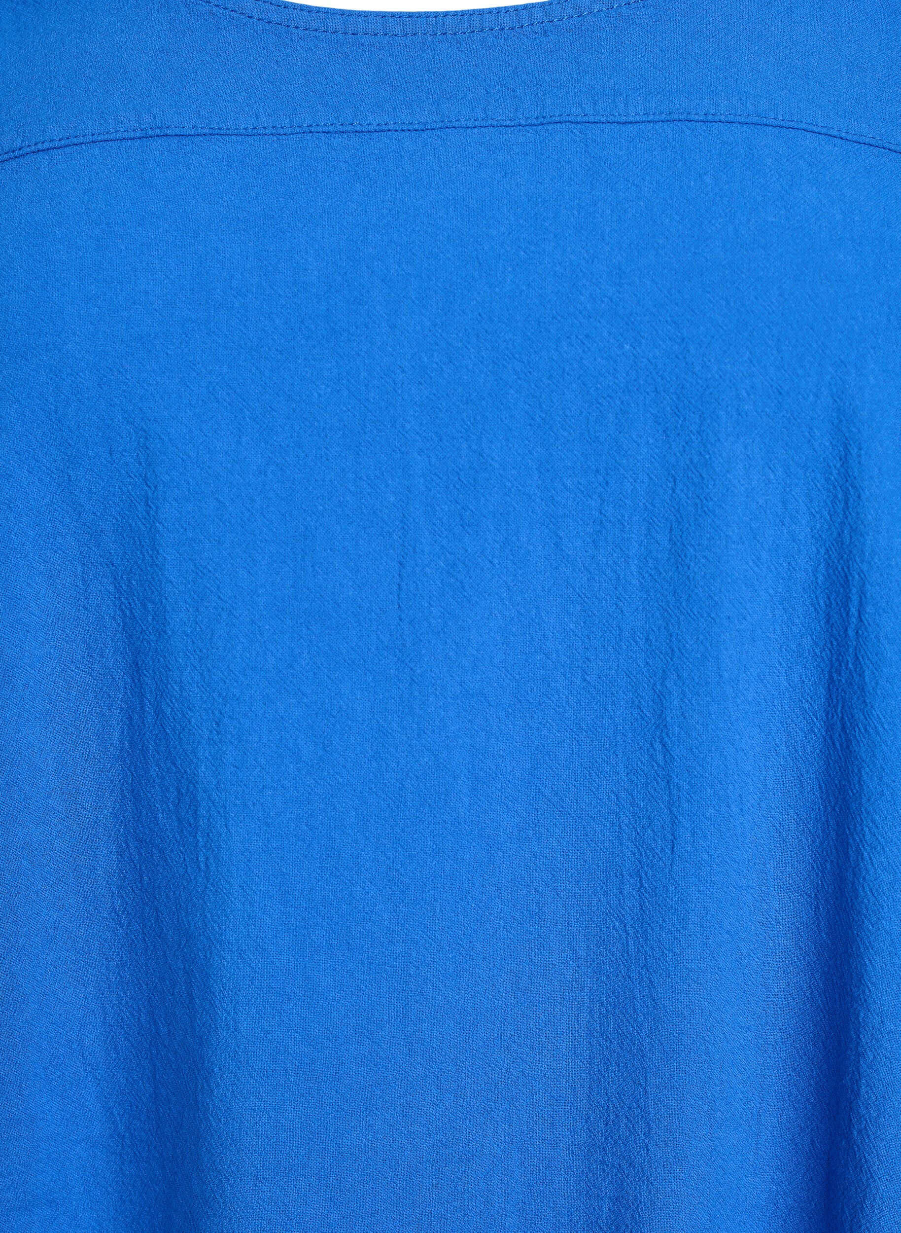 Zizzifashion Short sleeve cotton dress, Blue, Packshot image number 2