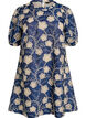 Short A-line dress with an embroidered pattern, Blue, Packshot image number 0