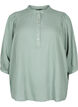 Viscose-Linen Mix Shirt Blouse with 3/4 Sleeves, Chinois Green, Packshot image number 0