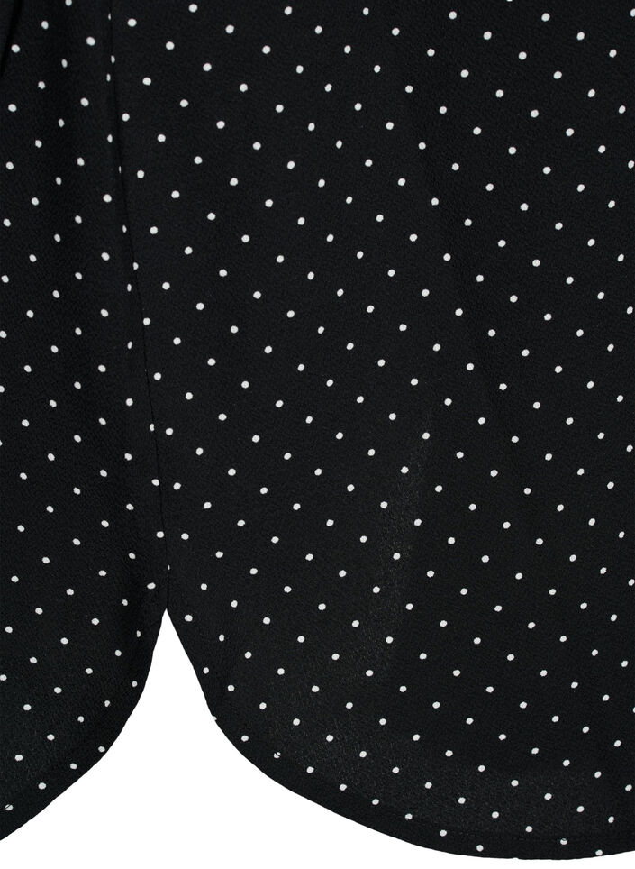 Printed dress with drawstring at the waist, Black Dot, Packshot image number 3