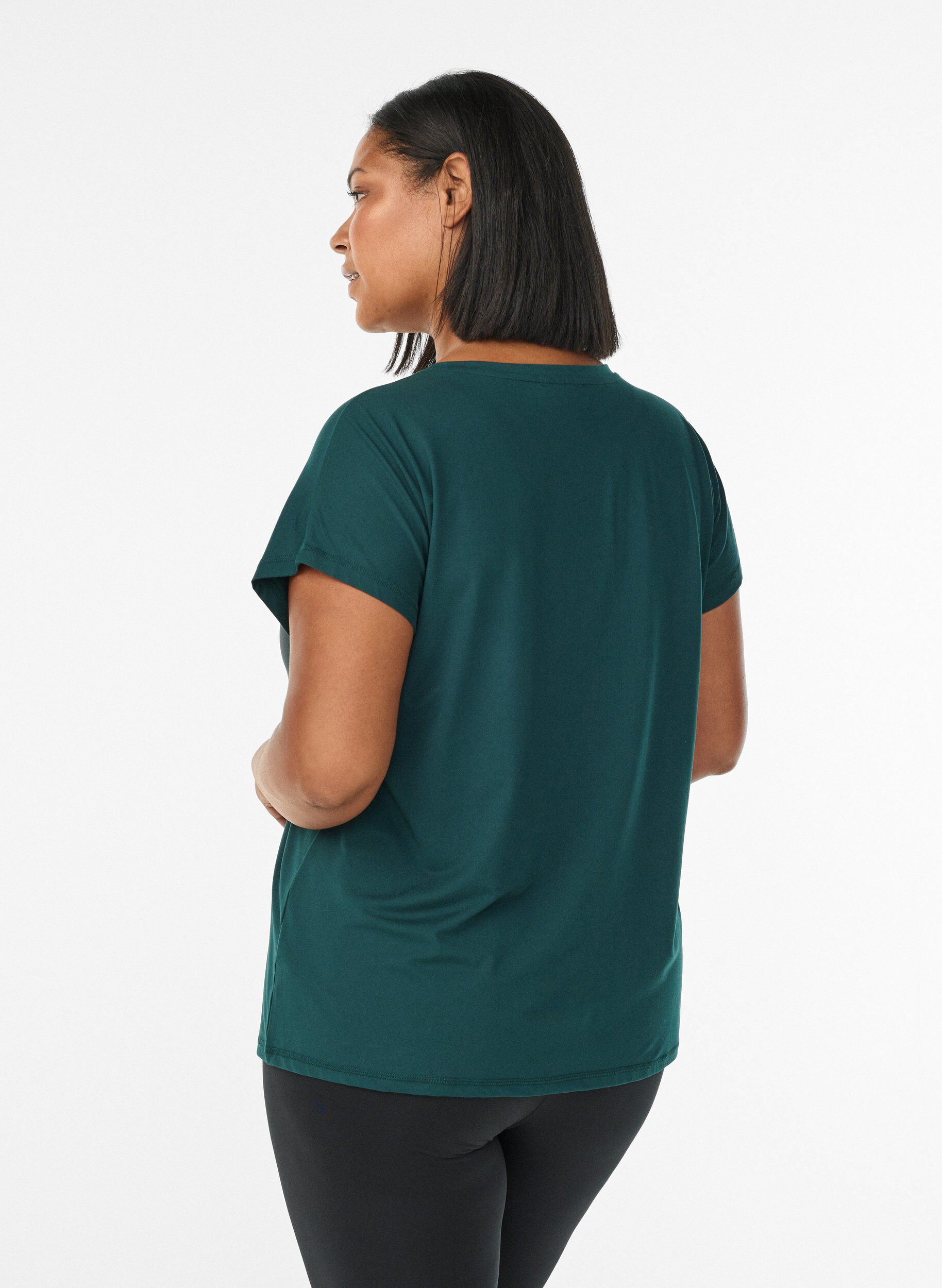 ZizzifashionSolid-coloured training T-shirt, Green, Model image number 2