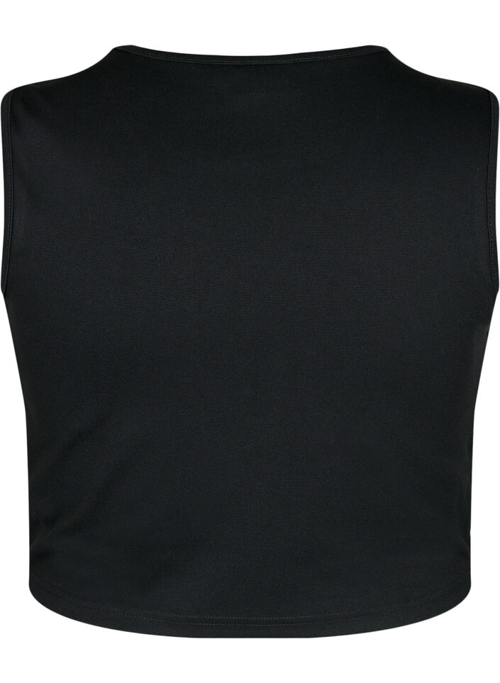 Short top with open side detail, Black, Packshot image number 1
