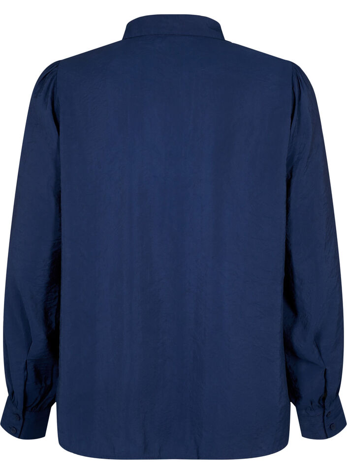 Long-sleeved shirt in TENCEL™ Modal, Navy Blazer, Packshot image number 1