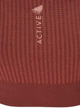 Textured sports top with lurex, Marron, Packshot image number 3