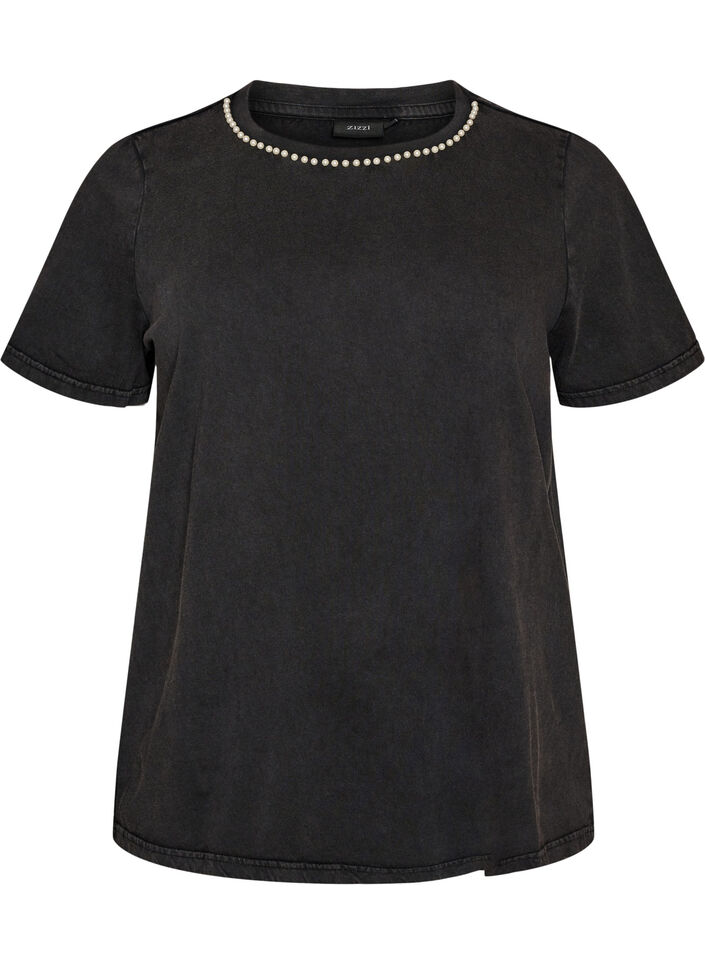 Organic cotton graphic T-shirt, Grey, Packshot image number 0