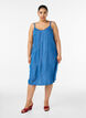 Denim-look dress in TENCEL&trade; Lyocell with straps, Blue, Model image number 1