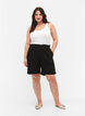 Loose shorts in viscose, Black, Model image number 3