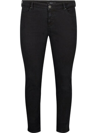 Emily jeans with regular waist and slim fit, Black, Packshot image number 0