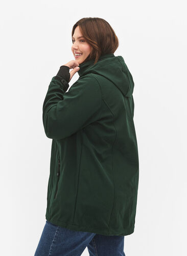 Short softshell jacket with detachable hood, Scarab, Model image number 1