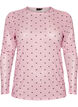 Mesh blouse with print, Pink, Packshot image number 0