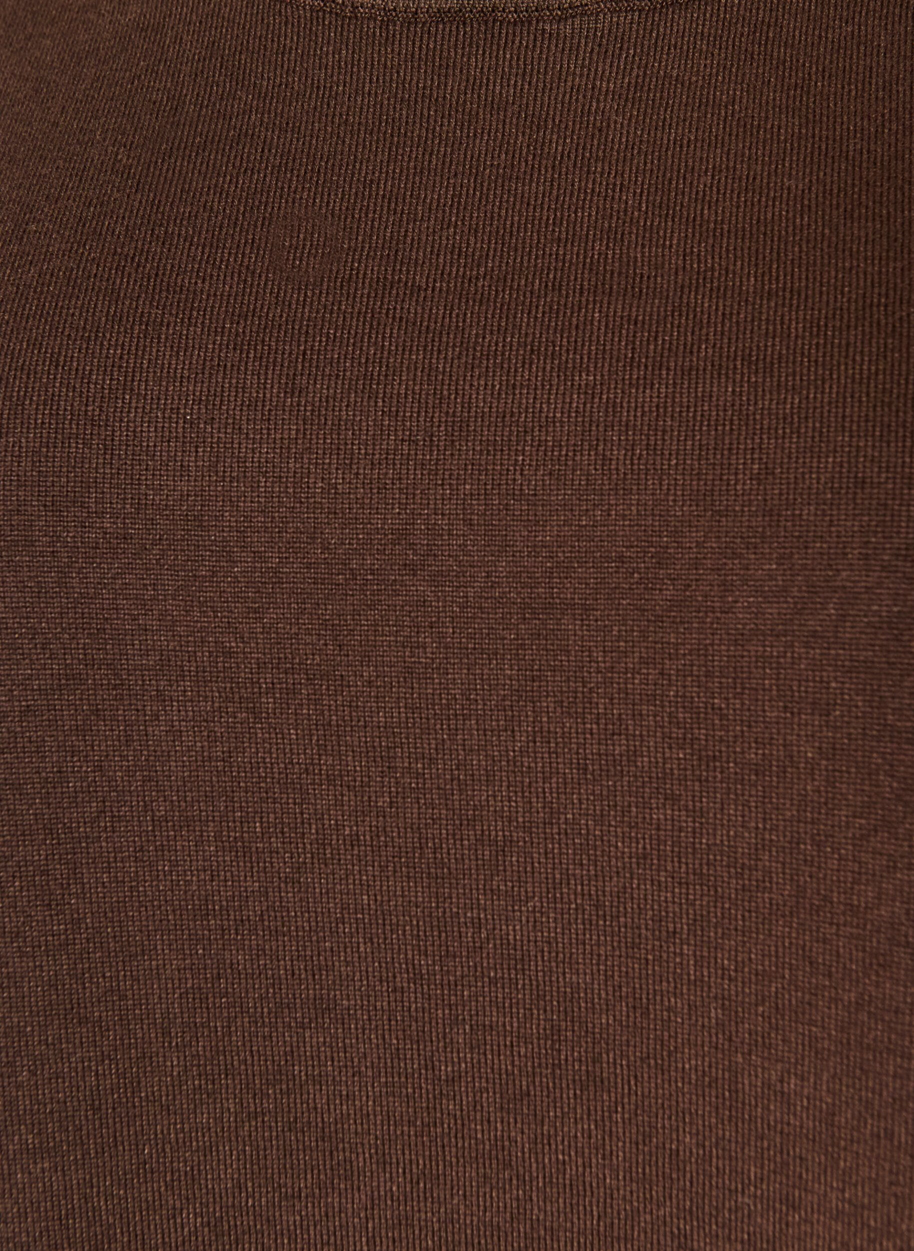 ZizzifashionFine-knit blouse with short sleeves, Brown, Packshot image number 2