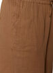 Loose cotton muslin shorts with a high waist, Brown, Packshot image number 2
