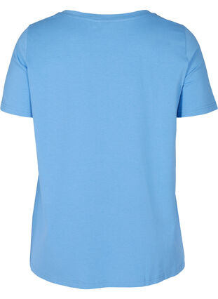 Short-sleeved t-shirt with print, Ultramarine OPTIMISM, Packshot image number 1