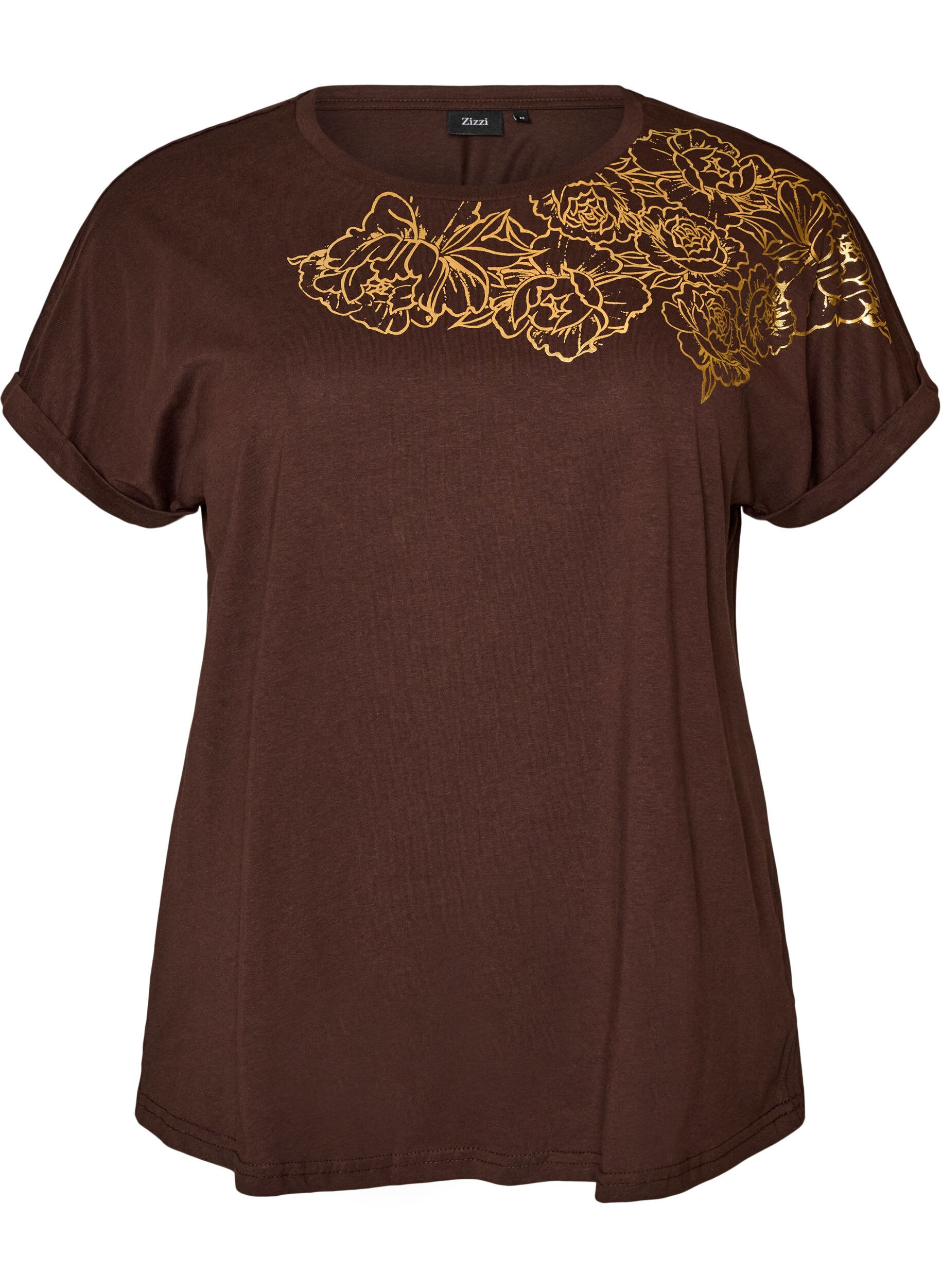 Cotton T-shirt with floral print