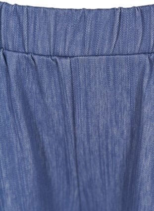 3/4 length elasticated trousers, Blue denim, Packshot image number 2