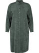 Long corduroy shirt dress with buttons, Dark Forest, Packshot image number 0