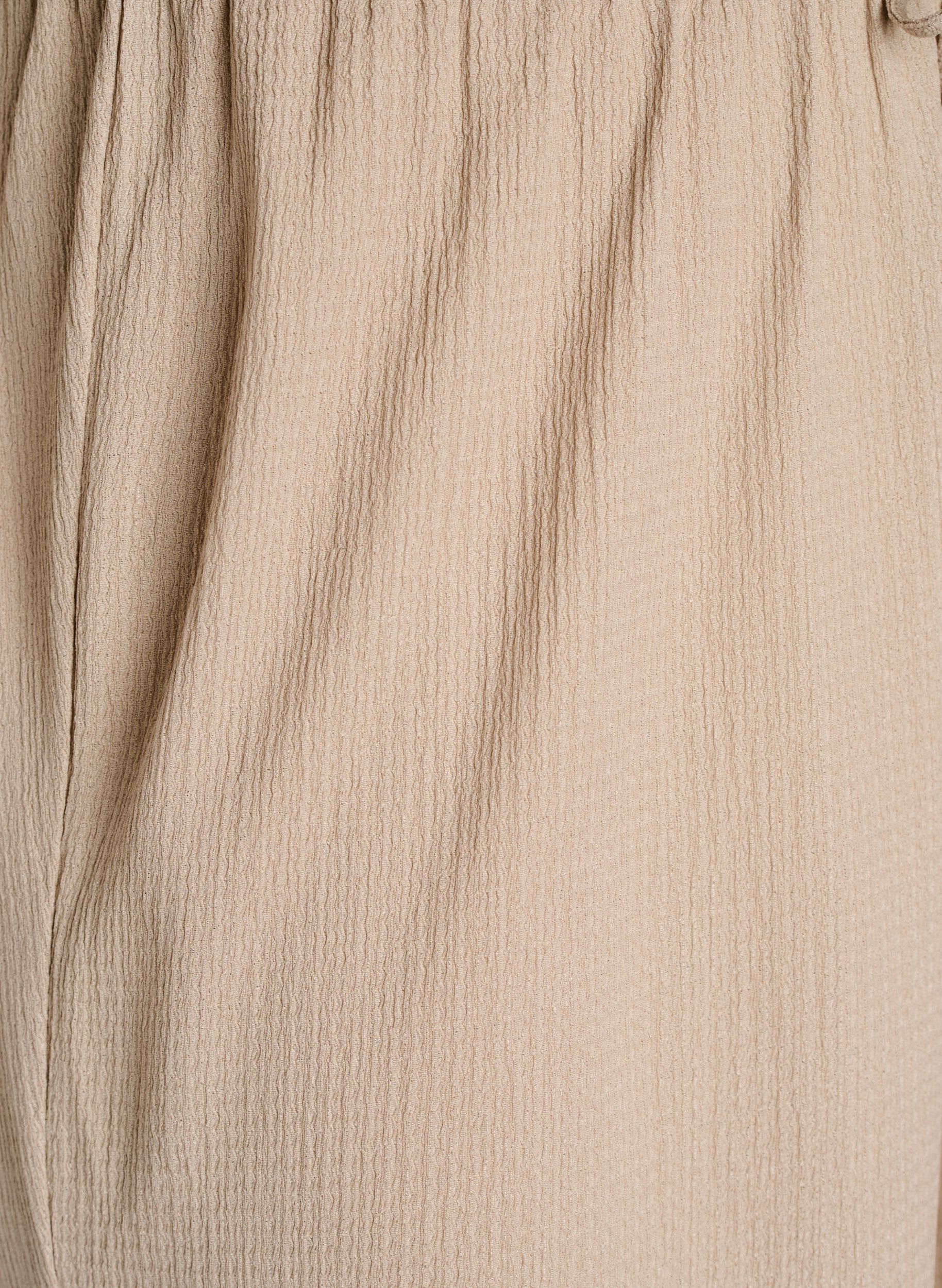Zizzifashion Wide-leg trousers in a light textured fabric, Beige, Packshot image number 2