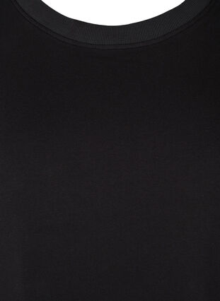 Loose-fitting sweater dress with short sleeves, Black, Packshot image number 2
