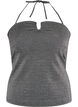 Silver sleeveless top, Black Silver, Packshot image number 0