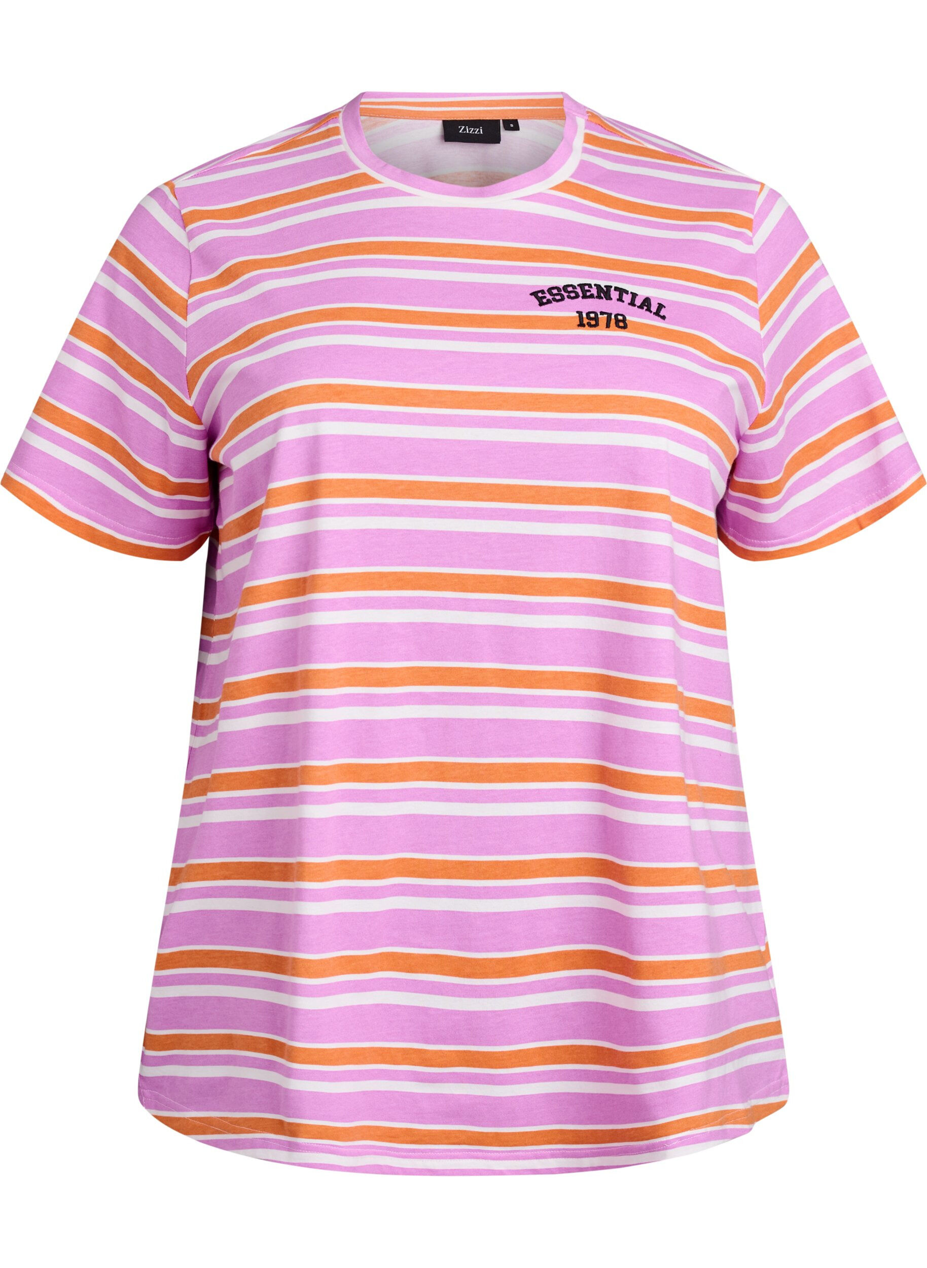 Cotton T-shirt with stripes