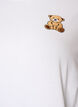 Organic cotton T-shirt with teddy bear motif, White, Packshot image number 2
