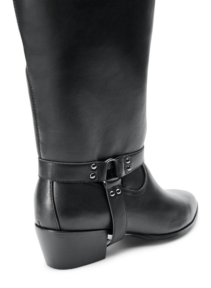 Long boot with detachable shaft, Black, Packshot image number 3