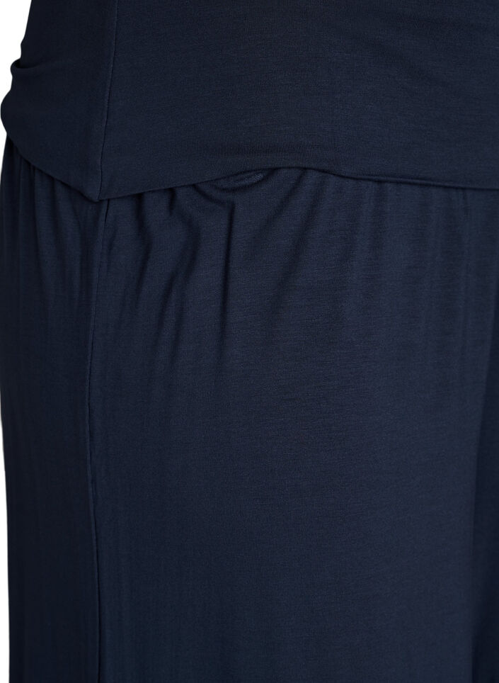 Jersey culotte trousers with high waist, Blue, Packshot image number 2
