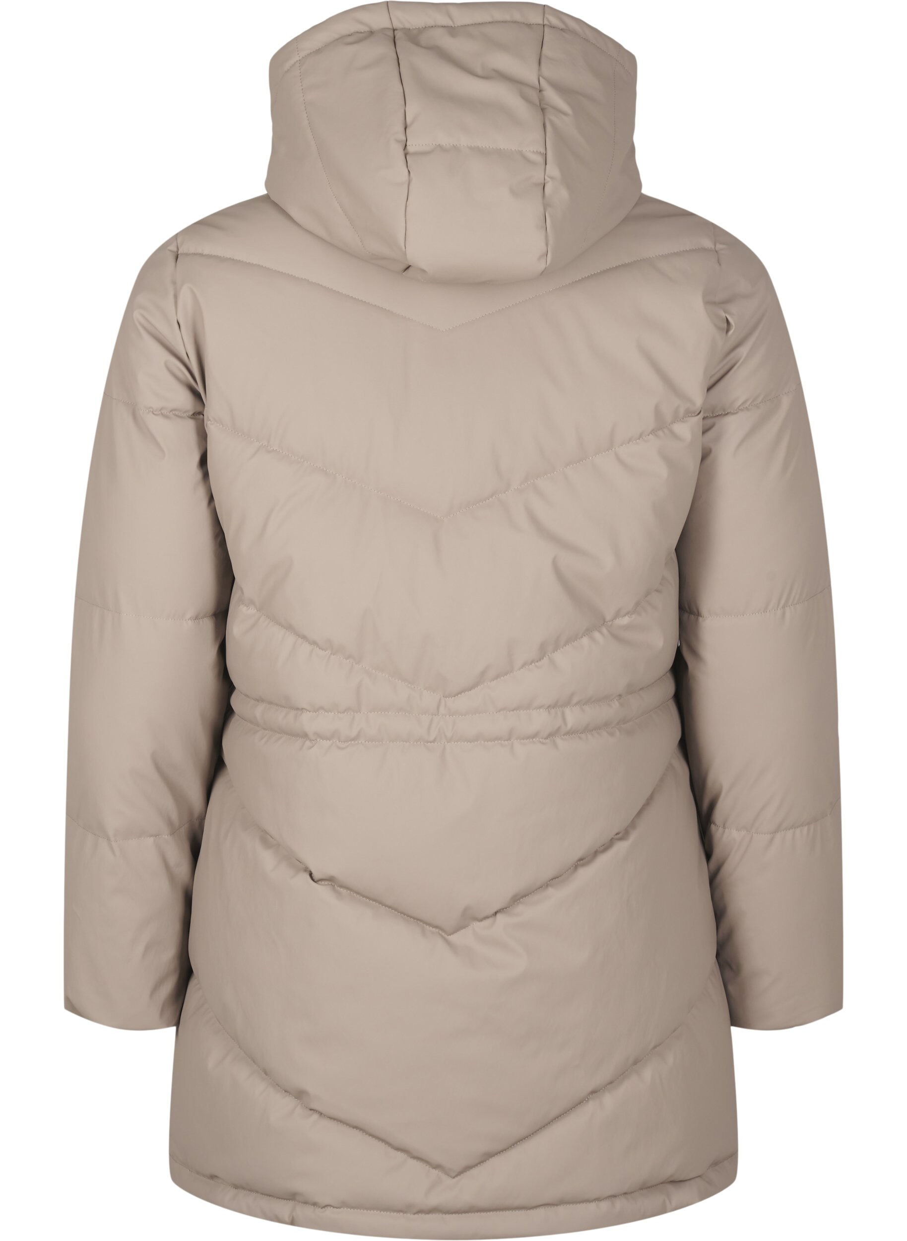Zizzifashion Water-repellent puffer jacket with hood, Beige, Packshot image number 1