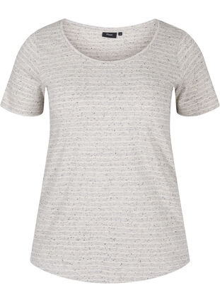 Melange cotton t-shirt, Light Grey Melange, Packshot image number 0