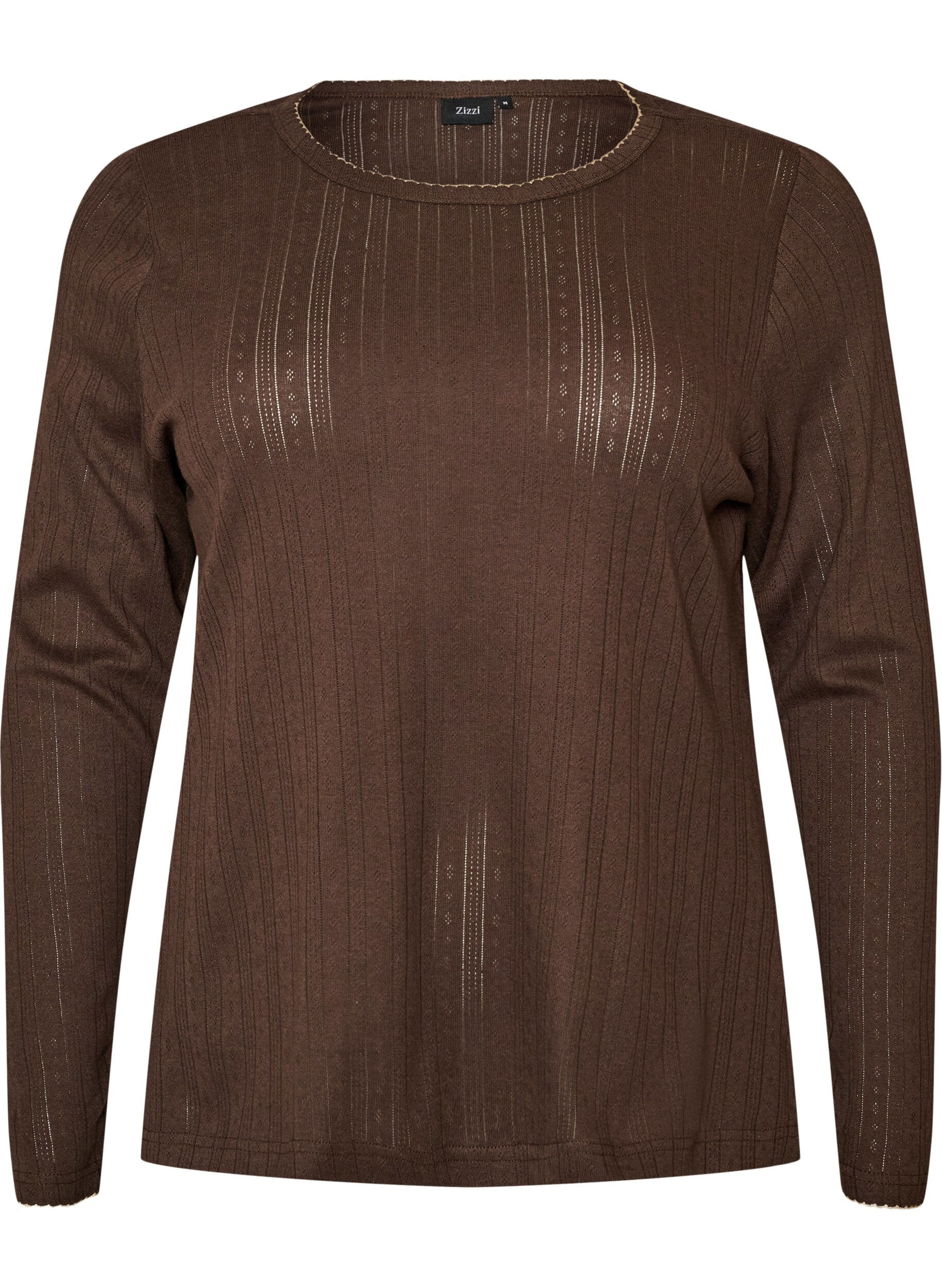 Organic cotton pyjama top with eyelet embroidery