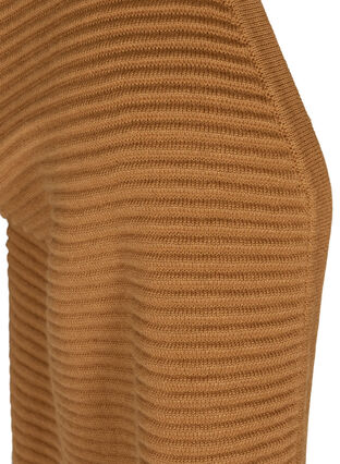 Knitted vest with pockets, Tobacco Brown, Packshot image number 3