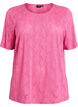 FLASH - Jersey T-shirt with eyelet pattern, Pink, Packshot image number 0