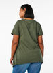 T-shirt with a round neck and A-line shape, Green, Model image number 2