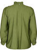 Viscose blouse with frills, Loden Green, Packshot image number 1
