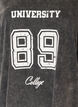 Oversized T-shirt in organic cotton with a college print, Black, Packshot image number 2
