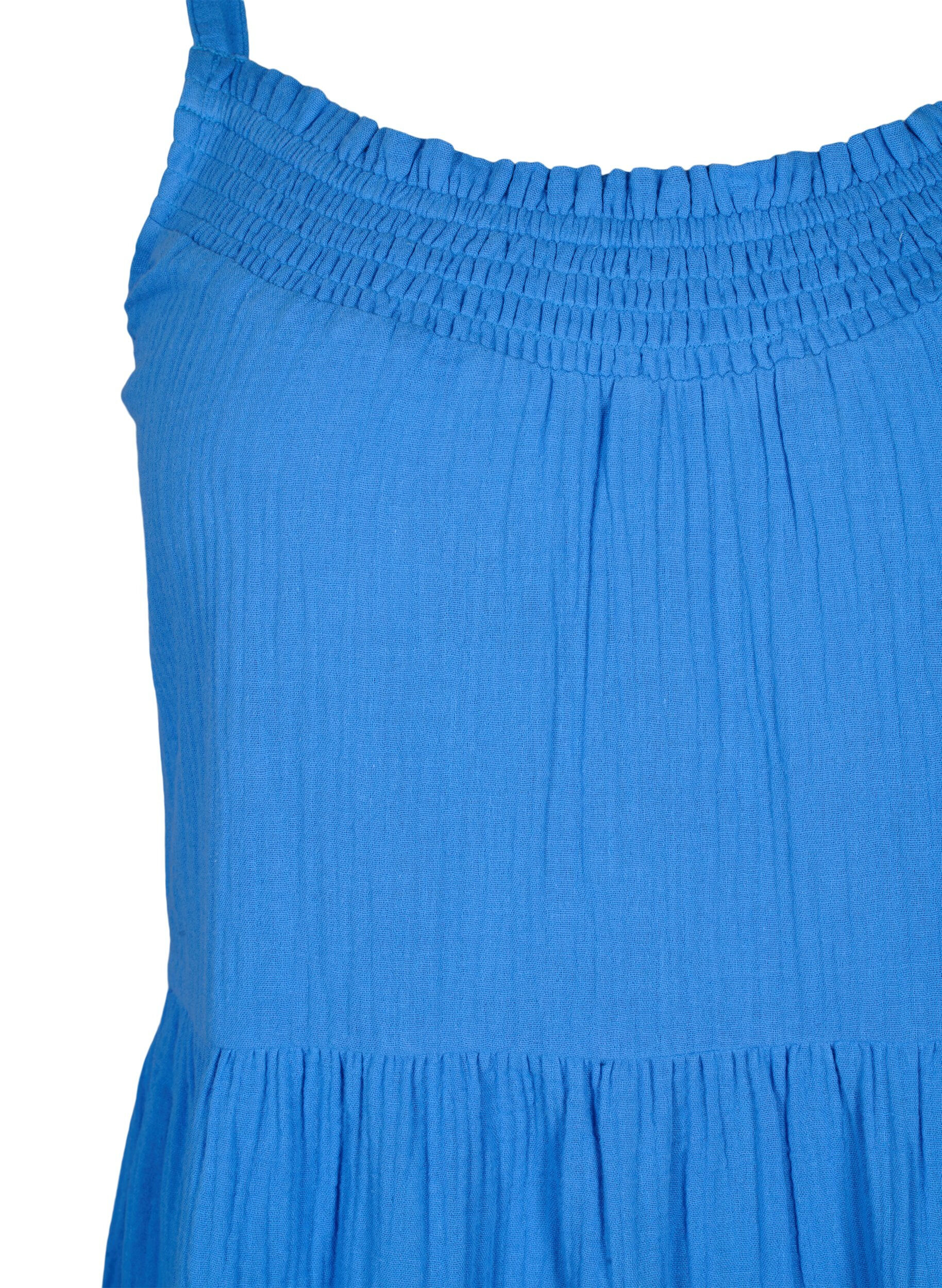 Zizzifashion Plain cotton strap dress, Marina, Packshot image number 2
