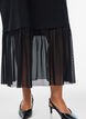 T-shirt dress with a sheer mesh hem, Black, Model image number 2
