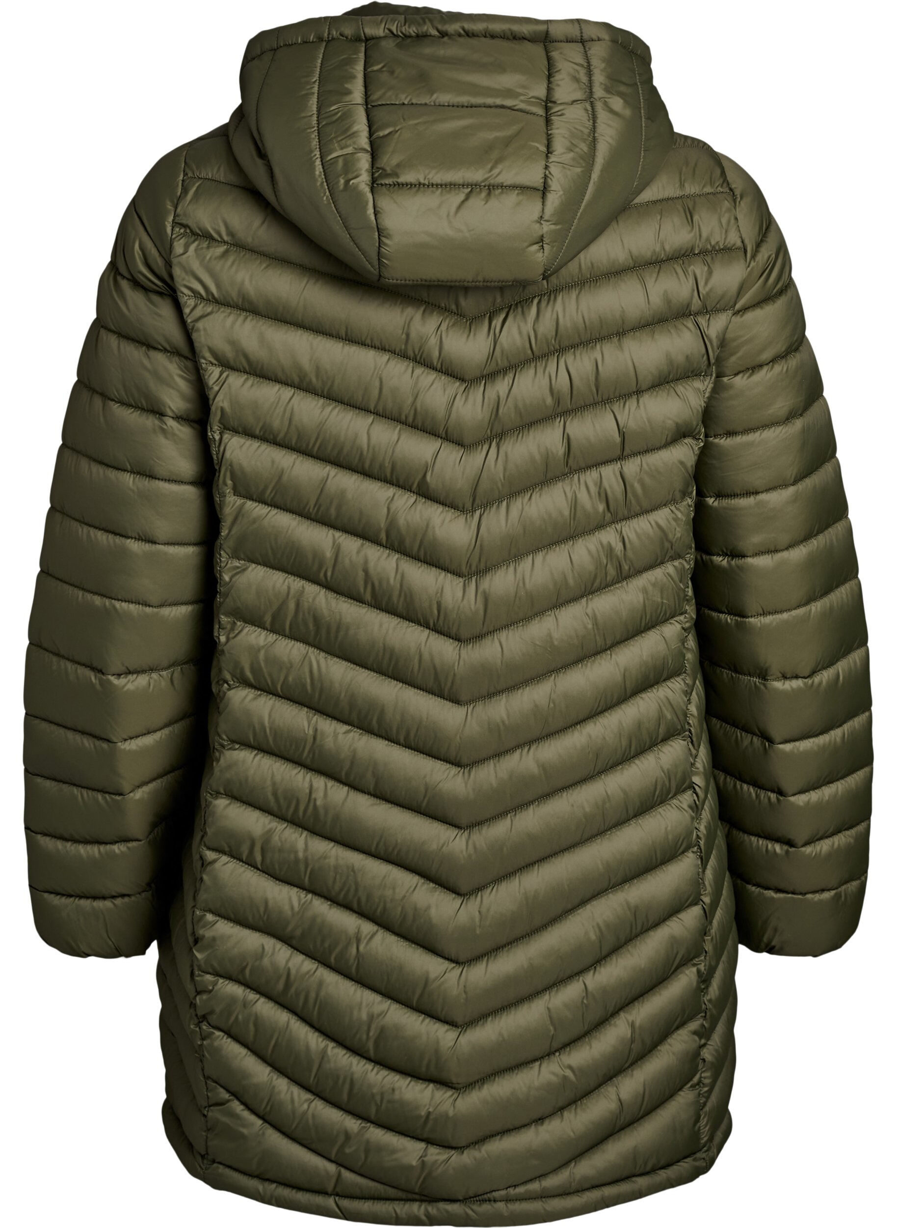 ZizzifashionLightweight jacket with pockets and a detachable hood, Green, Packshot image number 1