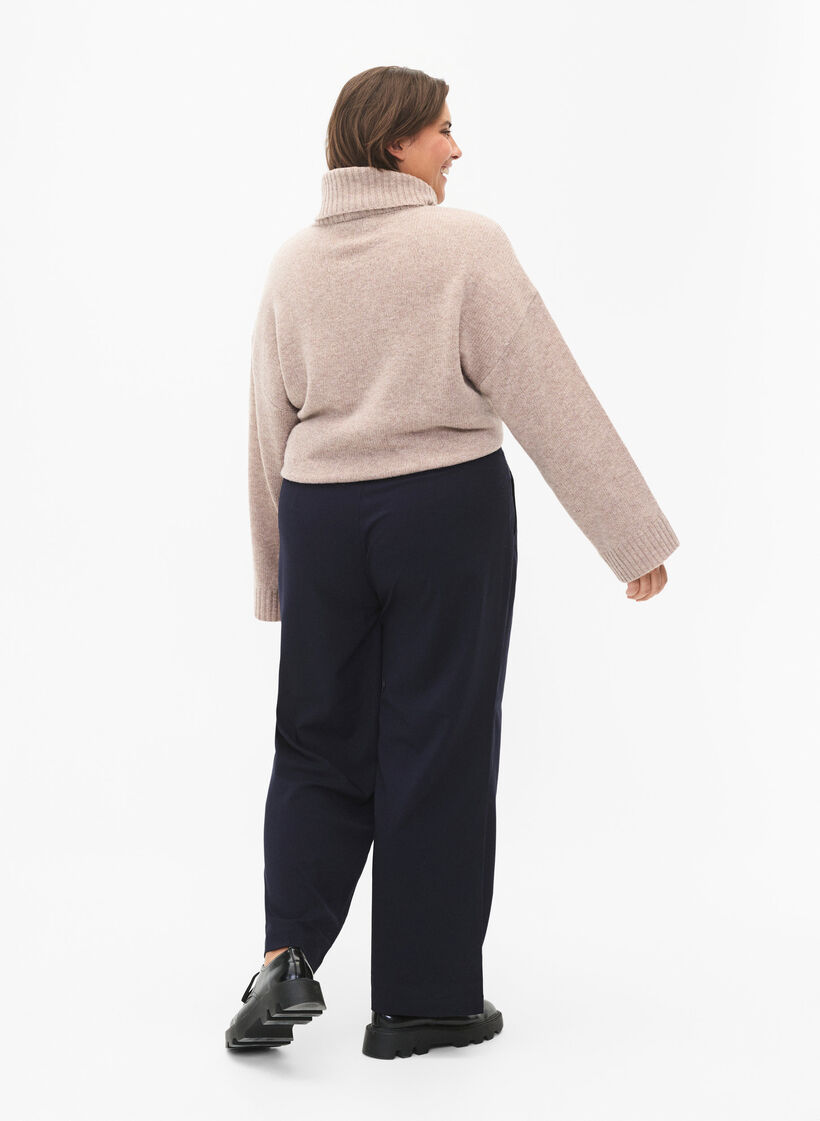 Classic pants with straight fit, Night Sky, Model image number 1