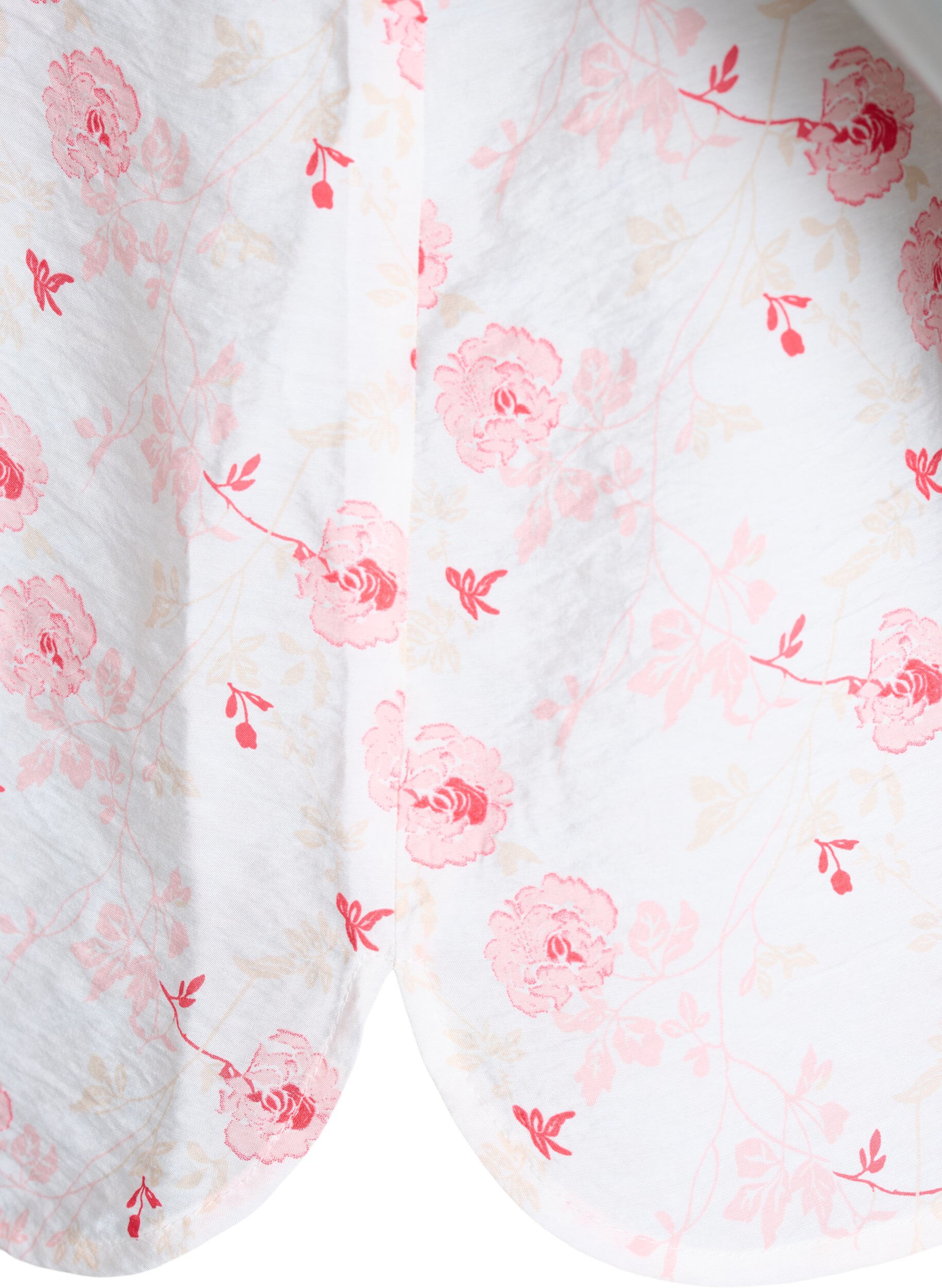 Zizzifashion Shirt blouse with short sleeves and floral print, Rose, Packshot image number 3