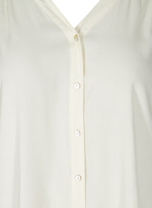 Viscose top with button fastening, Vanilla Ice, Packshot image number 2