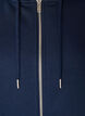 Hooded sweatshirt with a zip and pockets, Blue, Packshot image number 2