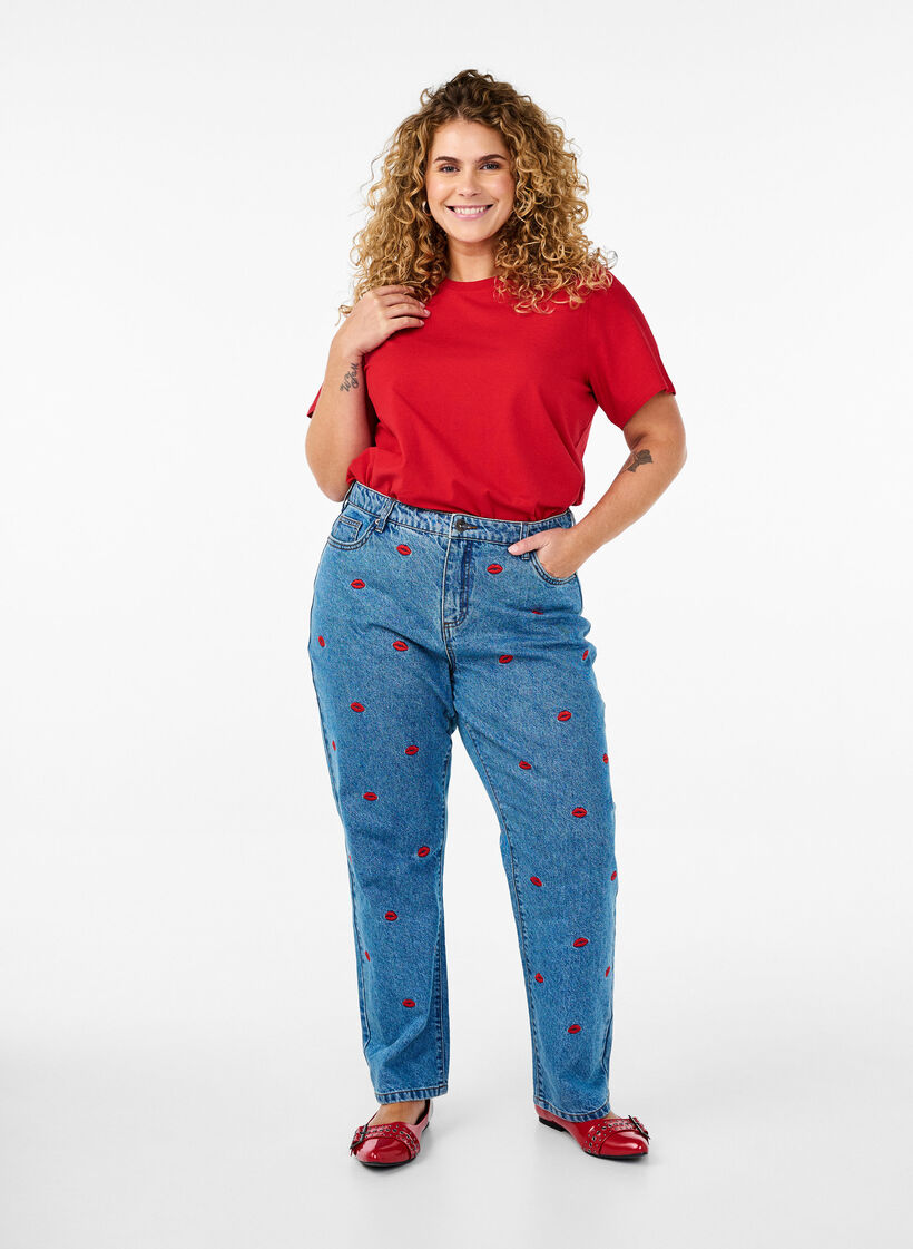 T-shirt in organic cotton with a round neck, Salsa, Model image number 2